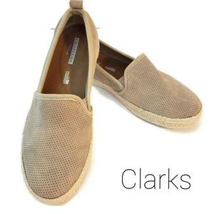 Clarks Arzelle Espadrilles Sand Suede 6M